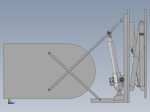 垃圾倾倒装置设计左视缩略图