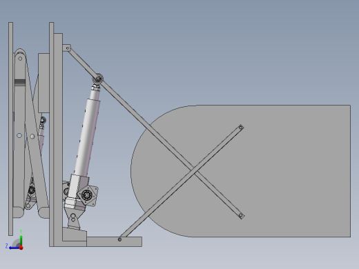 垃圾倾倒装置设计右视缩略图