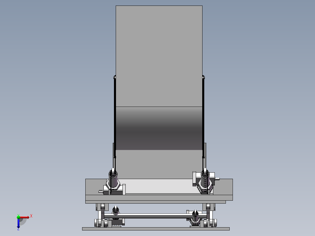 垃圾倾倒装置设计俯视图