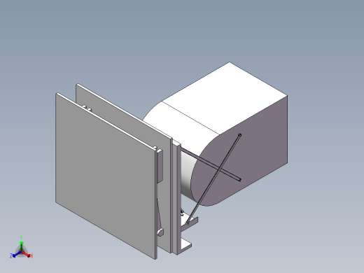 垃圾倾倒装置设计正等轴测缩略图