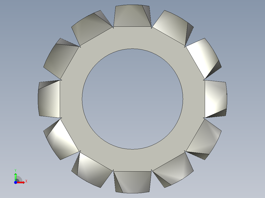 EXTERNAL TOOTH LOCK WASHER for M3 SCREW.STEP前视图