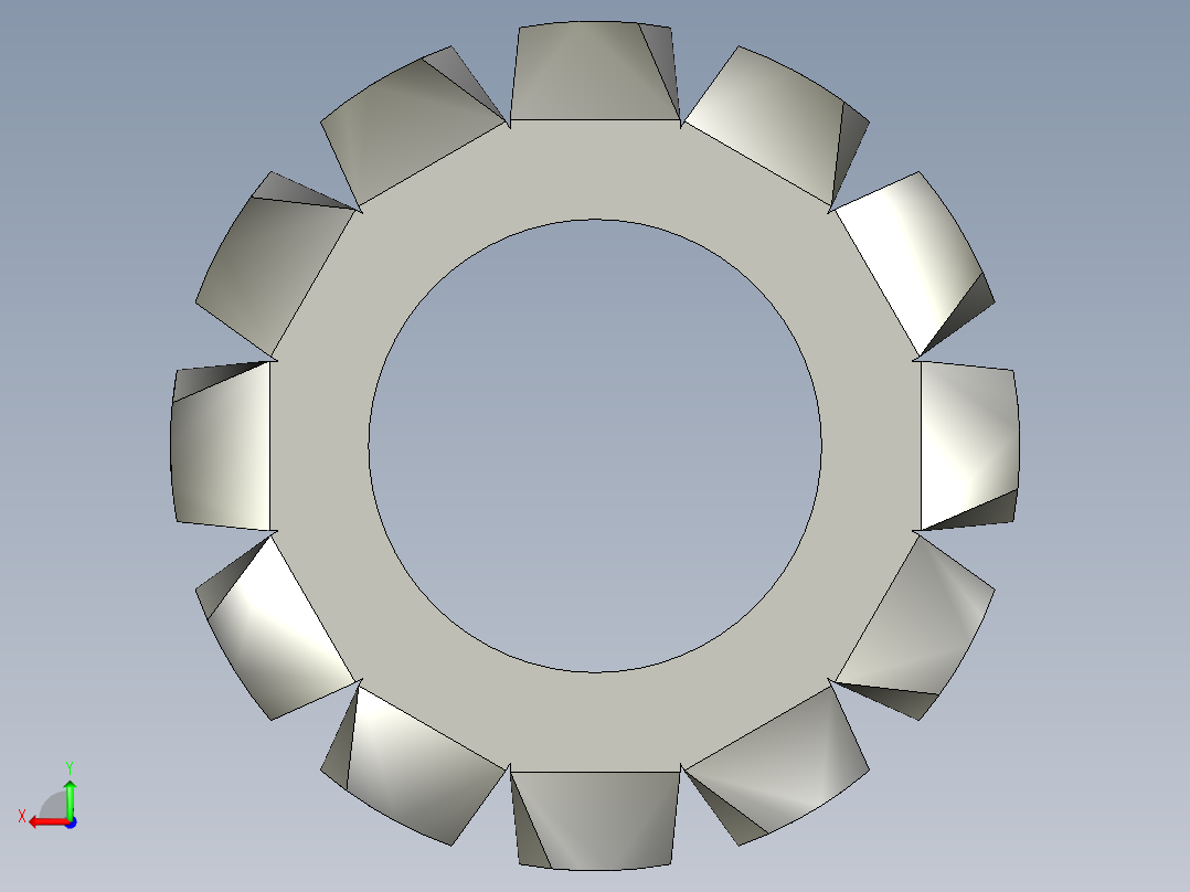 EXTERNAL TOOTH LOCK WASHER for M3 SCREW.STEP后视图