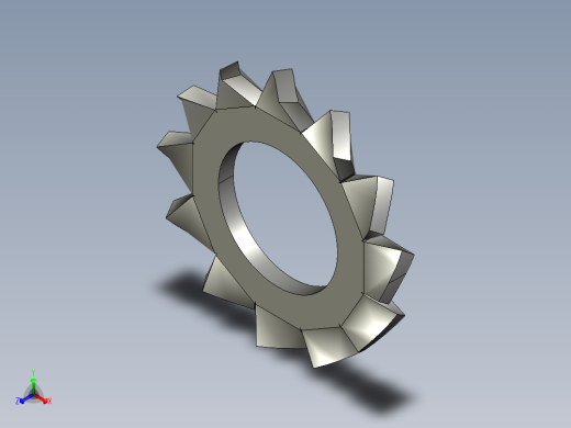 EXTERNAL TOOTH LOCK WASHER for M3 SCREW.STEP正等轴测缩略图