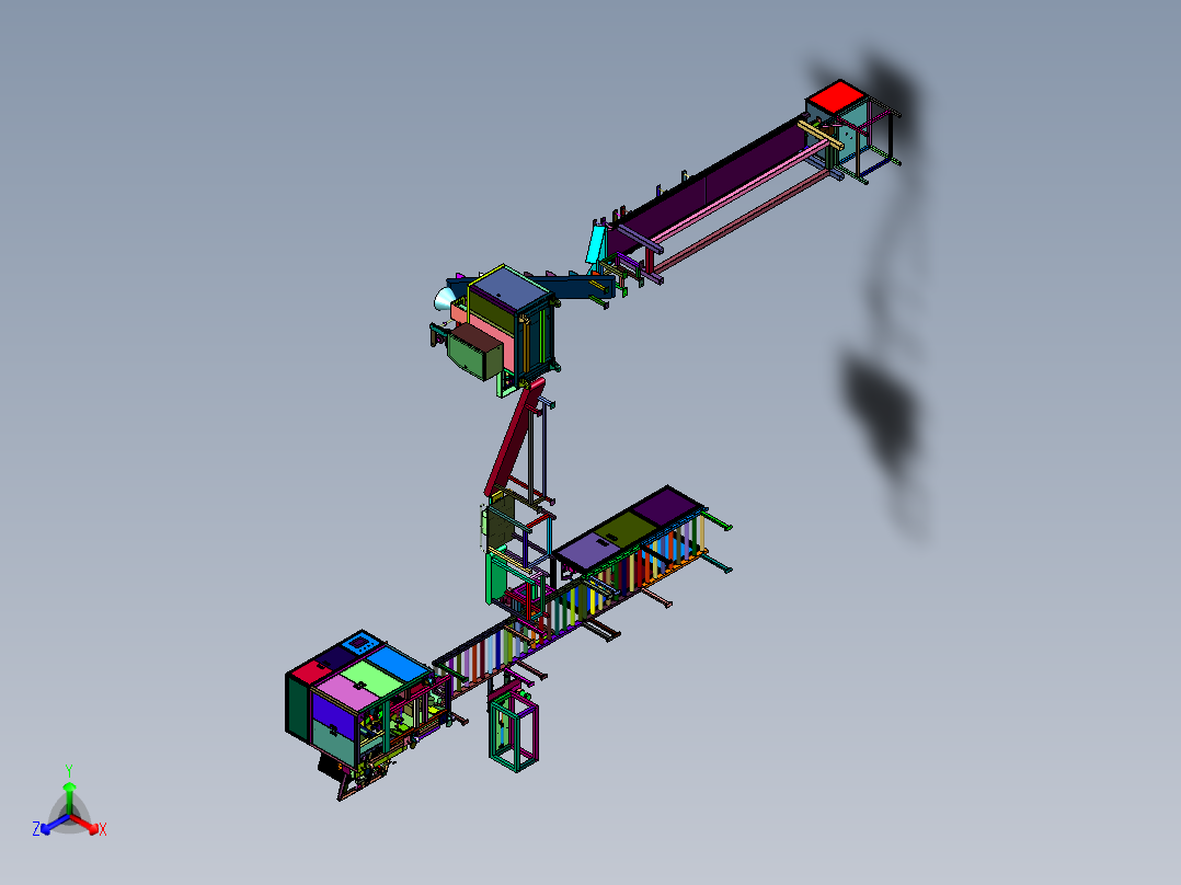 五金配件流水装袋装箱产线