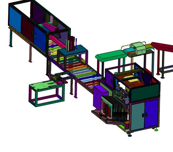 五金配件流水装袋装箱产线