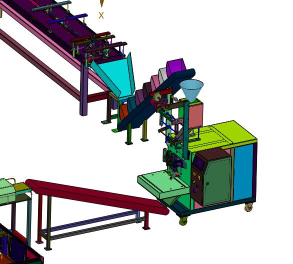 五金配件流水装袋装箱产线