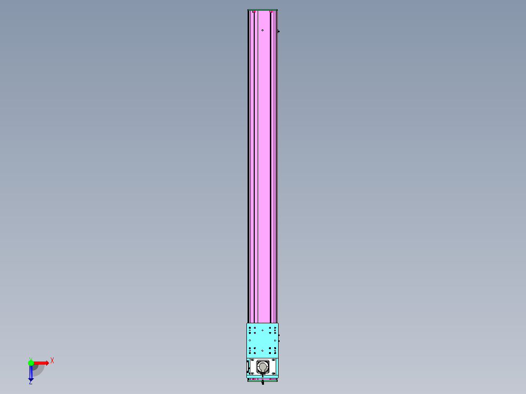 东锦齿条传动DH210G-L167-S2150-BU-减速机+P750W俯视图