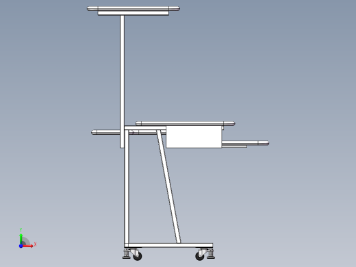 电脑桌设计图纸前视缩略图