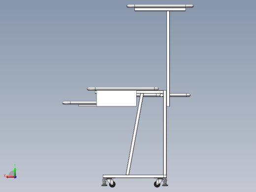 电脑桌设计图纸后视缩略图