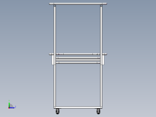电脑桌设计图纸左视缩略图