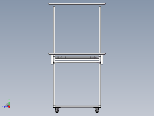 电脑桌设计图纸右视缩略图