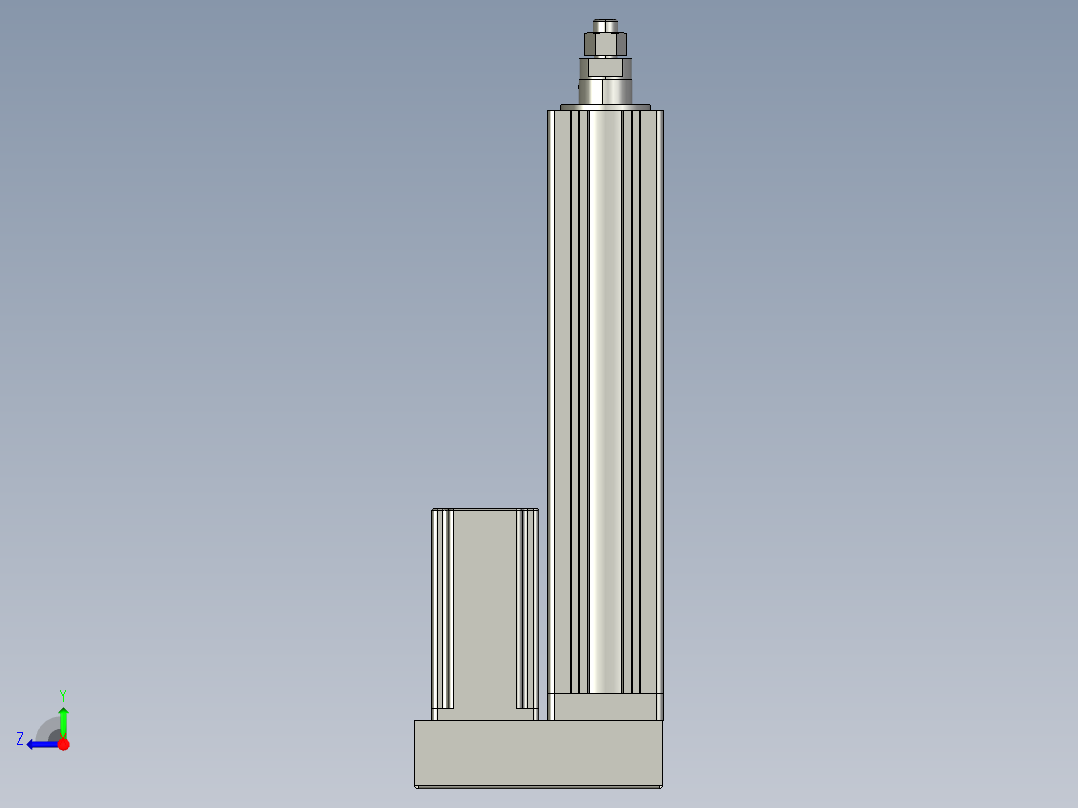 12VZ电动缸-VZ6-S200-BD右视图
