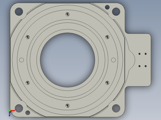 中空旋转平台KFN130-10开键槽(14-35 50-3 4-5.5-70)俯视缩略图
