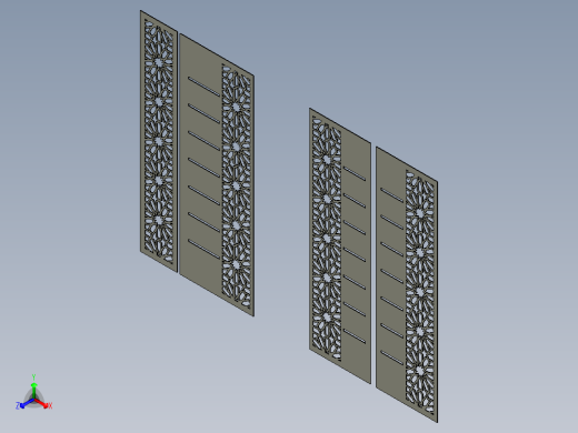 激光切割的门正等轴测缩略图