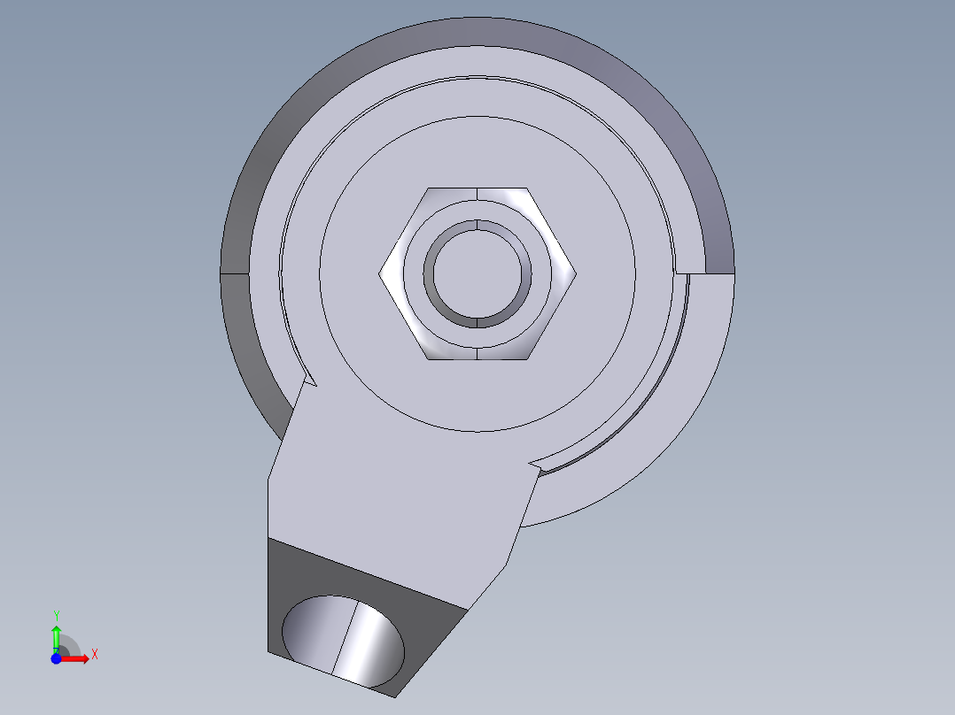 浮動夾持支撐座2332-3D多系列多零件图纸模型前视图