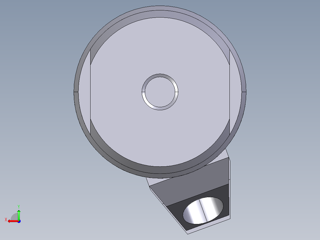 浮動夾持支撐座2332-3D多系列多零件图纸模型后视图