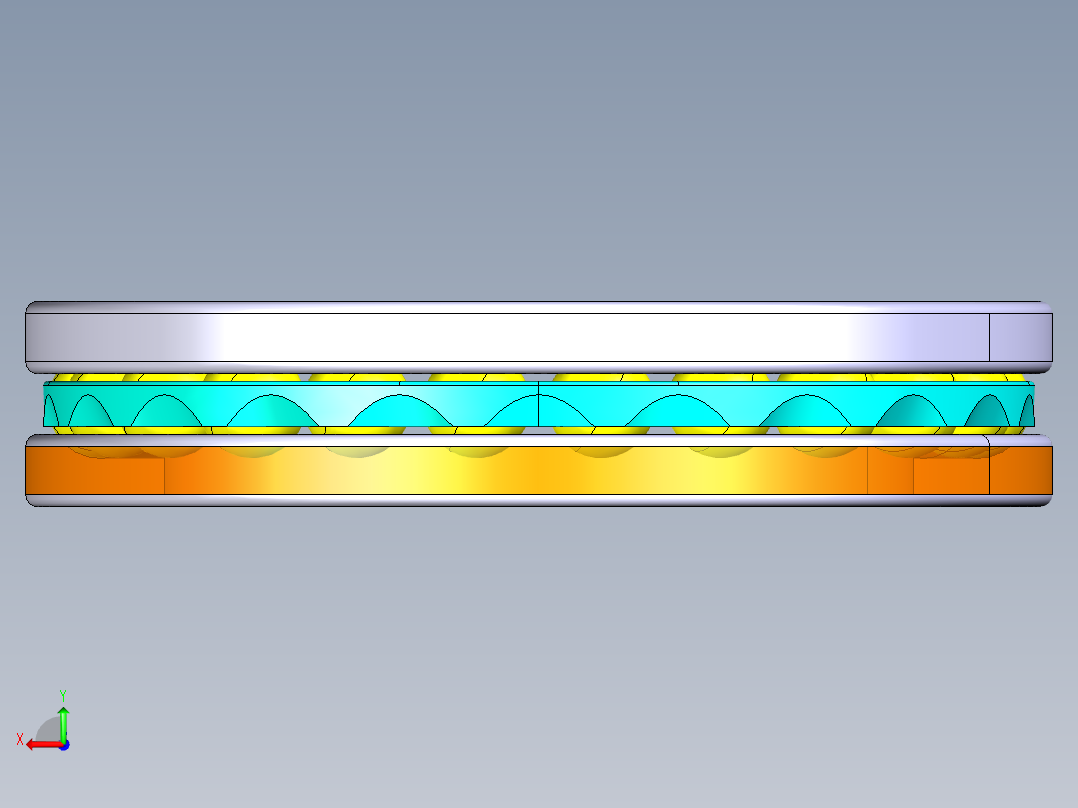 平面推力球轴承51112后视图