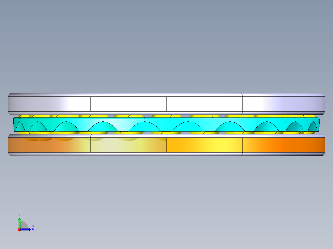 平面推力球轴承51112左视图