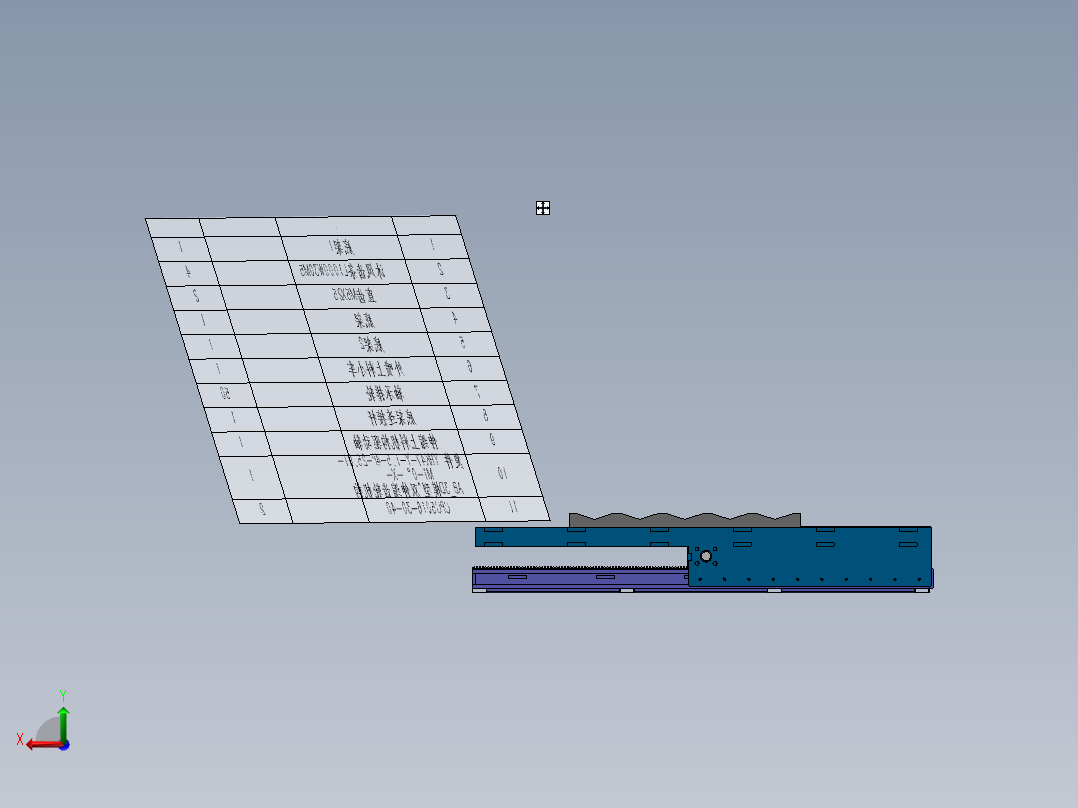 齿轮双伸缩机构后视图