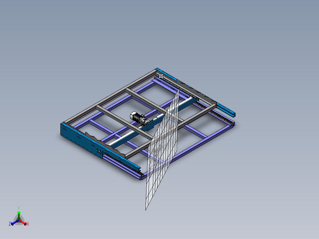 齿轮双伸缩机构正等轴测图