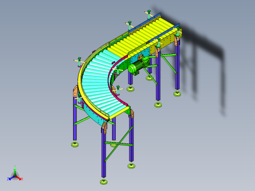 转弯滚筒输送机