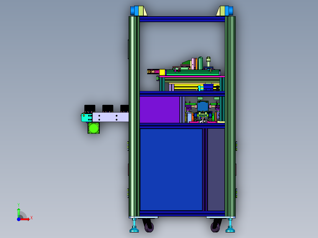 电脑拆散热片设备前视图