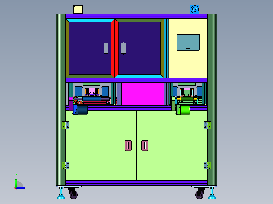 电脑拆散热片设备左视图