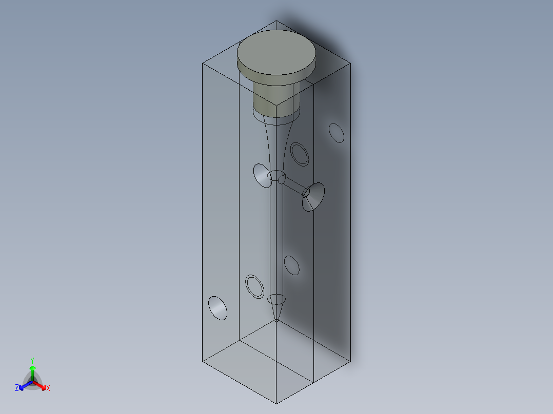B3004476-高尔夫球座注塑模具主视图