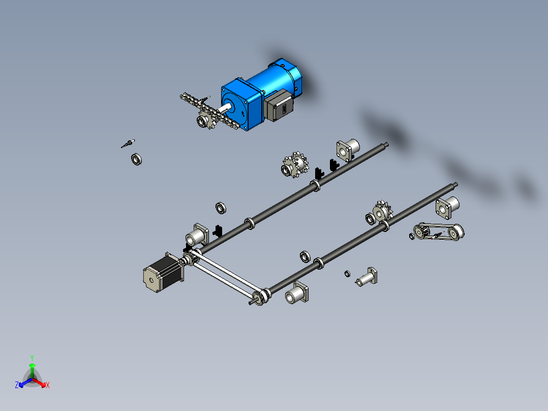 滚筒线+侧夹装置