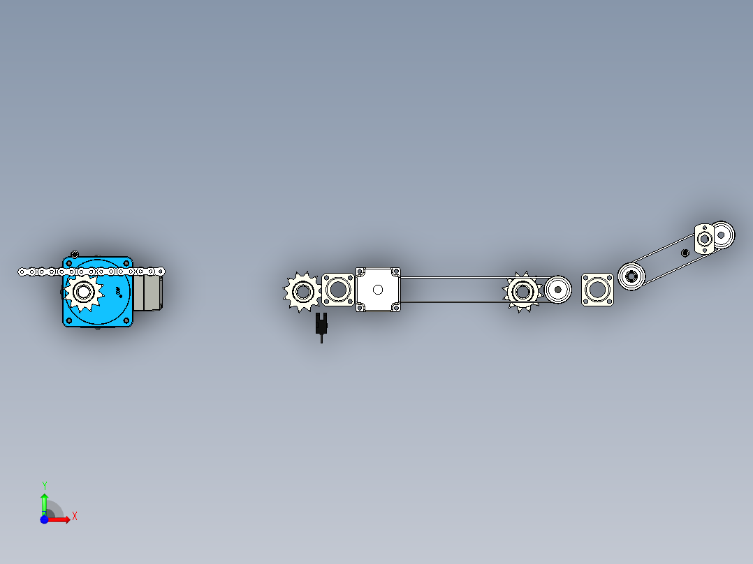 滚筒线+侧夹装置前视图