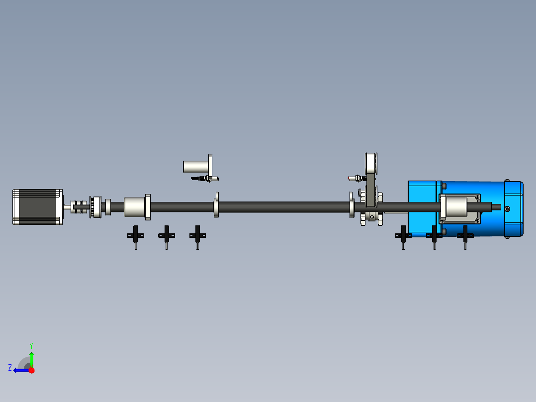 滚筒线+侧夹装置右视图