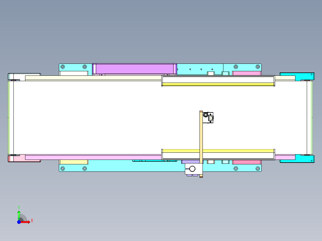 视觉拍照输送线前视图