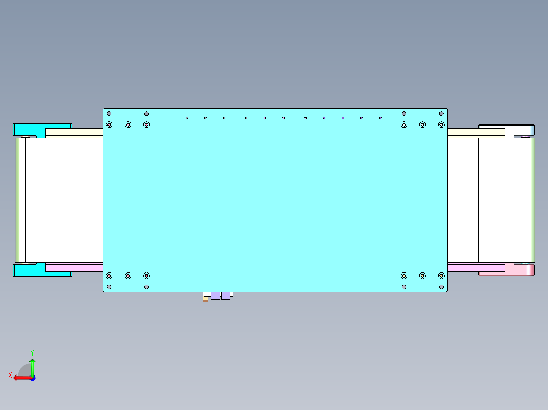 视觉拍照输送线后视图