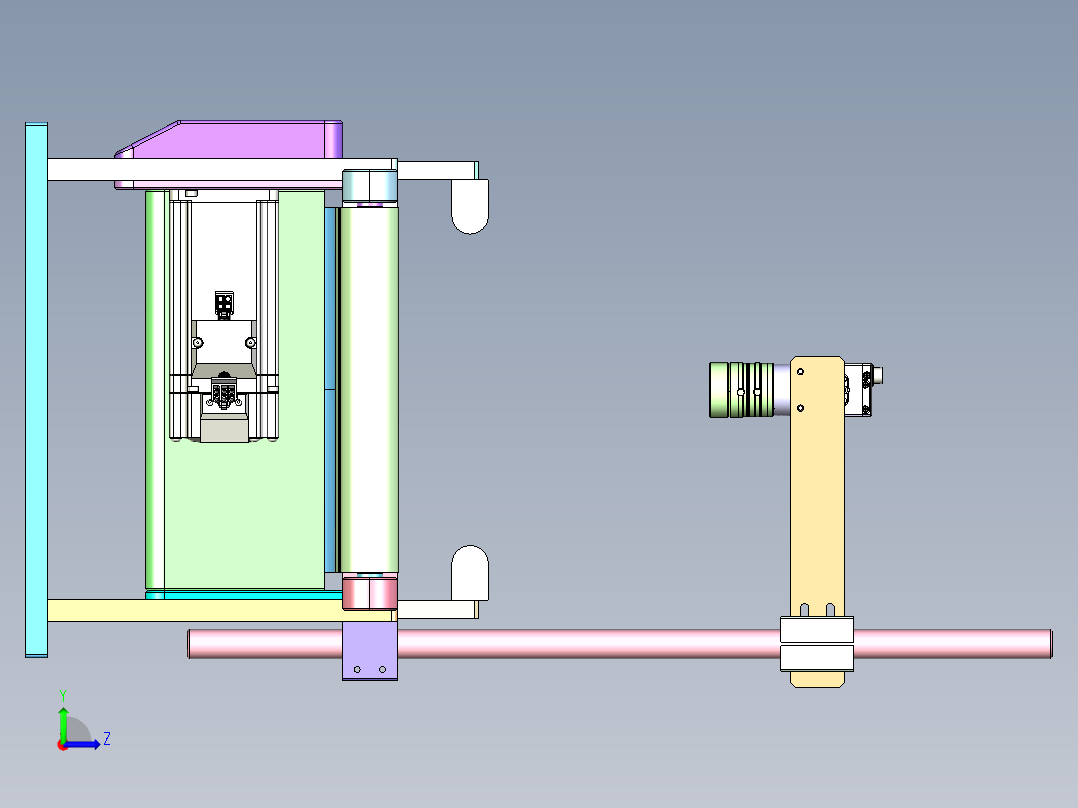 视觉拍照输送线左视图