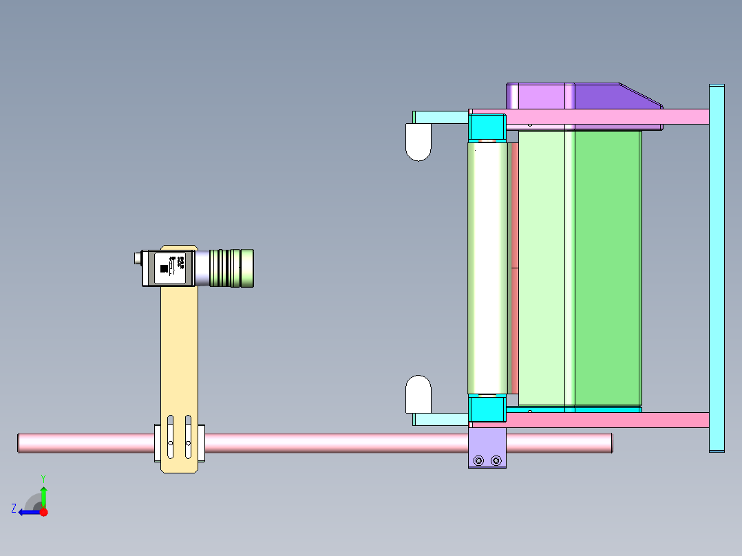 视觉拍照输送线右视图