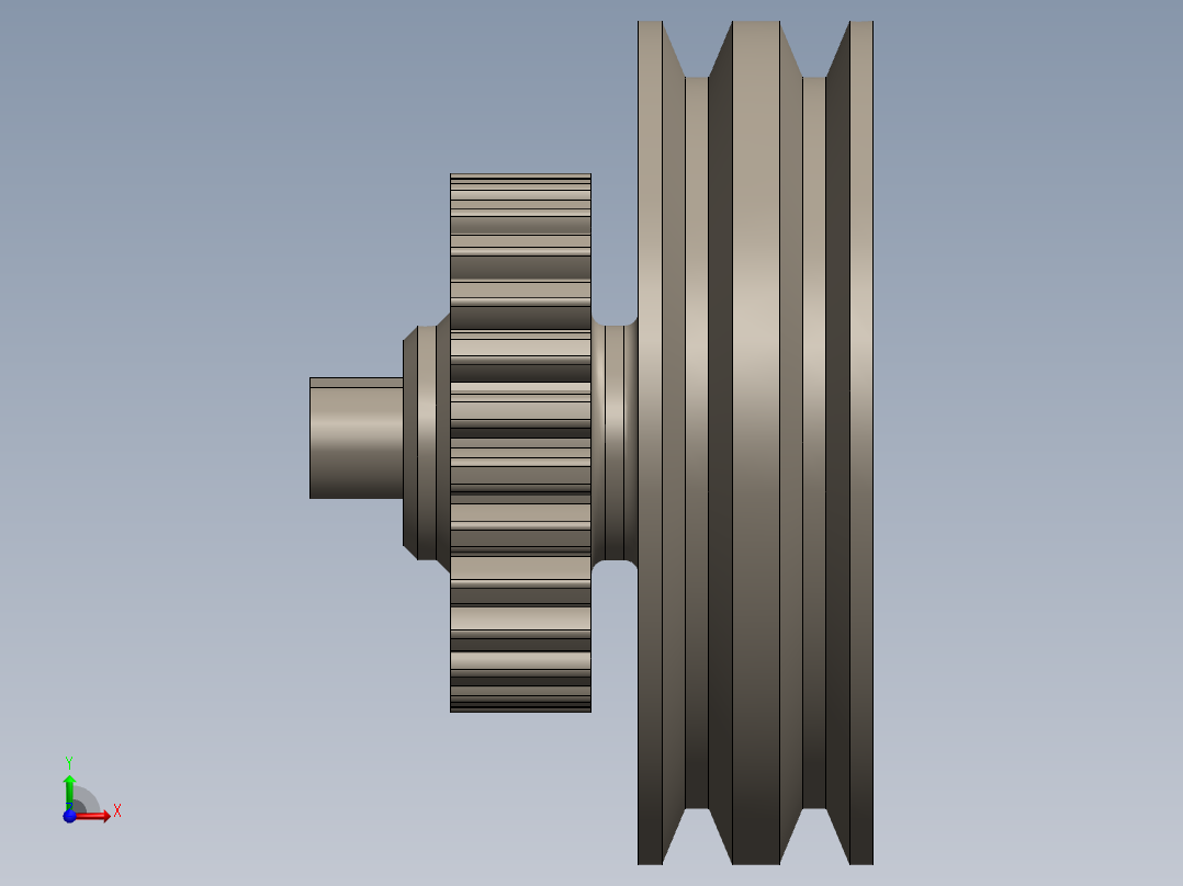 齿轮滑轮设计前视图