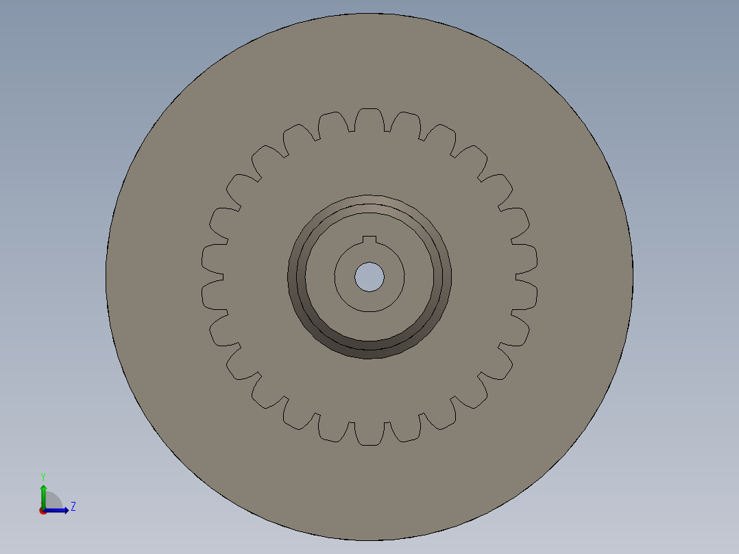 齿轮滑轮设计左视图