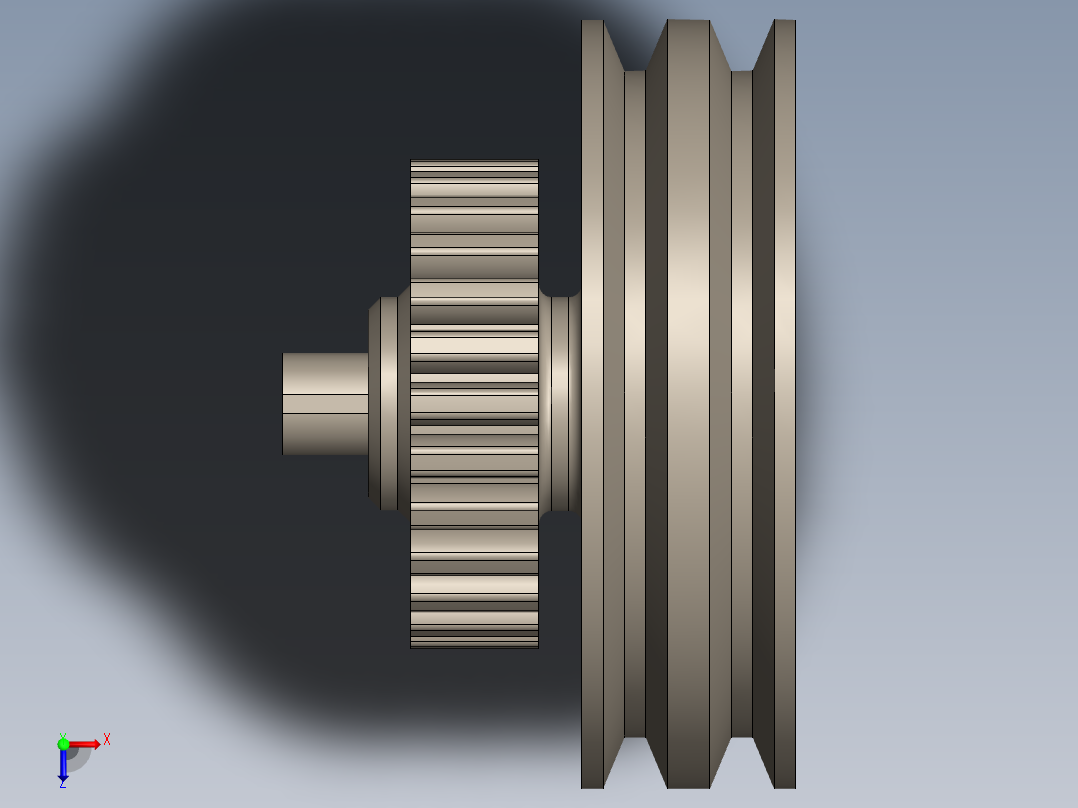 齿轮滑轮设计俯视图