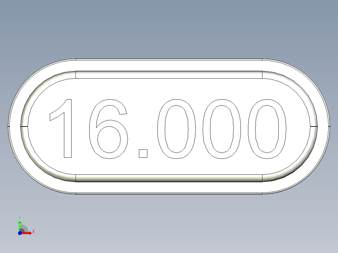 16.000MHz晶体前视图