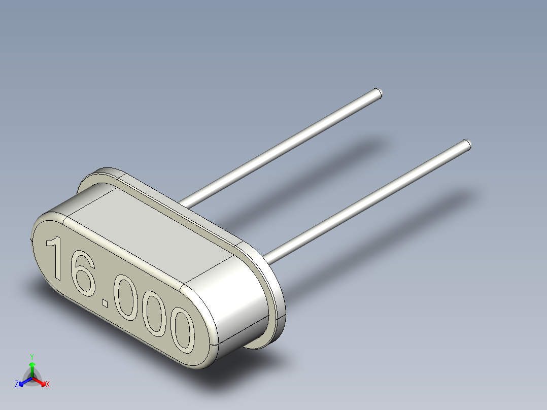 16.000MHz晶体正等轴测图