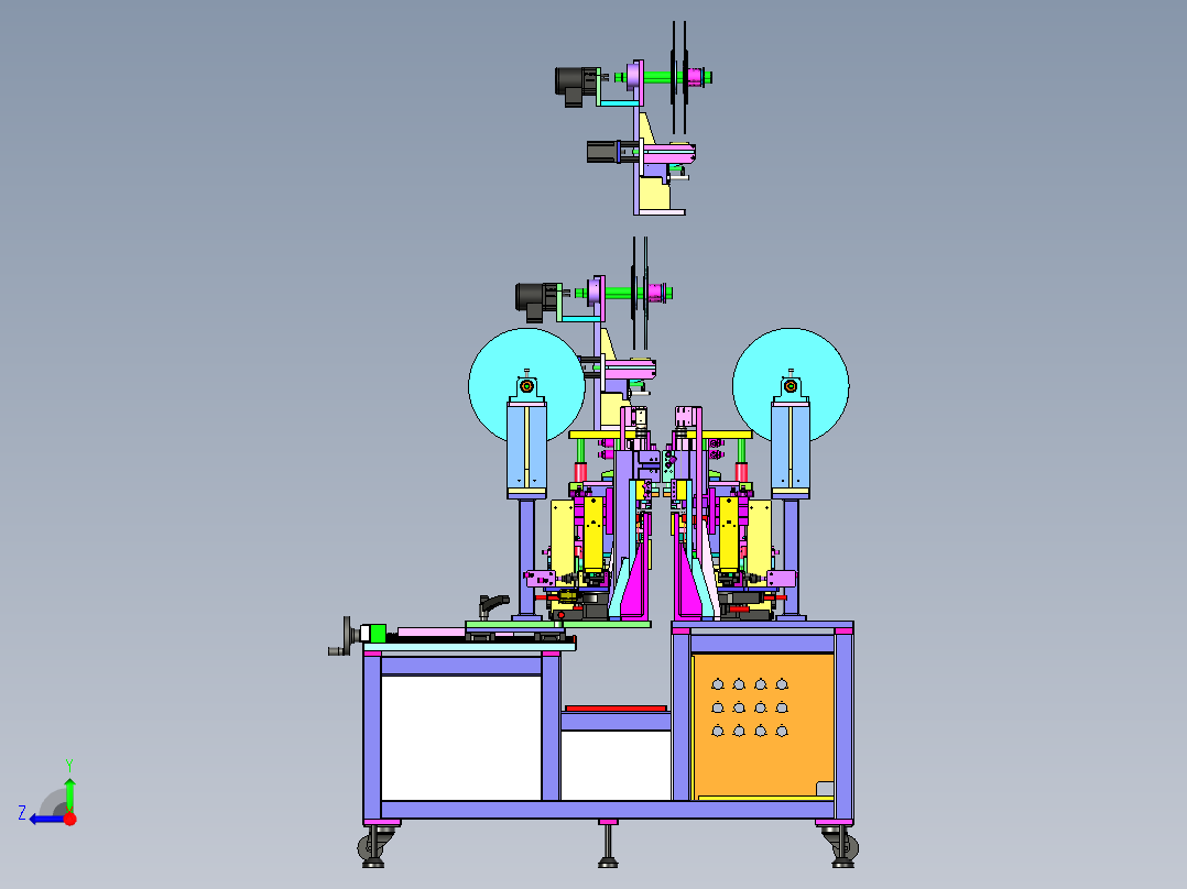 手机FFC软排线自动热压裁剪剥皮上锡全自动生产线右视图