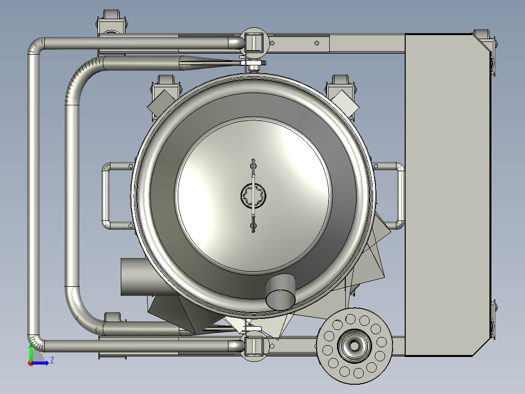 自动化工业除尘装置左视图