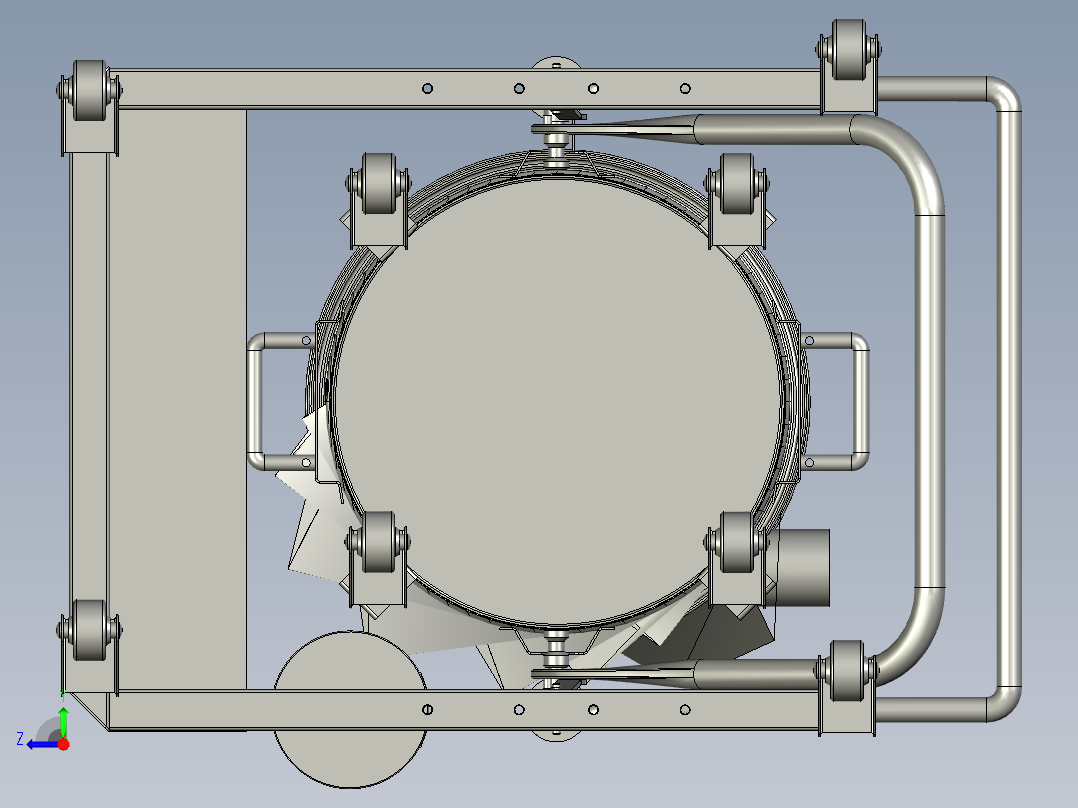 自动化工业除尘装置右视图