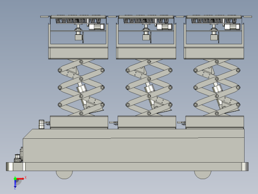 可移动的脚轮升降AGV背负架俯视缩略图