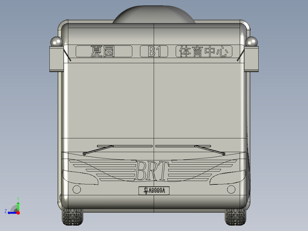 城市公交客车右视图