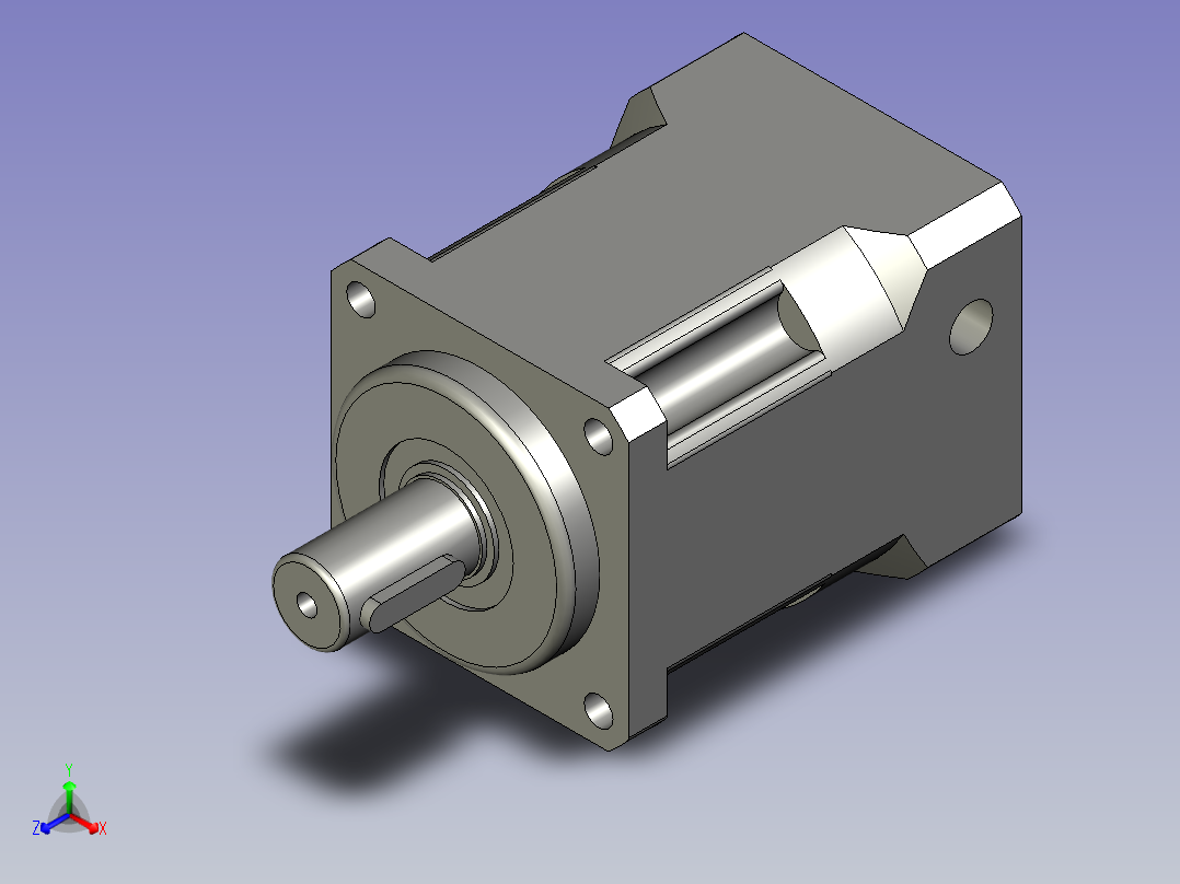 台崎减速机PAB60-L1速比10正等轴测图
