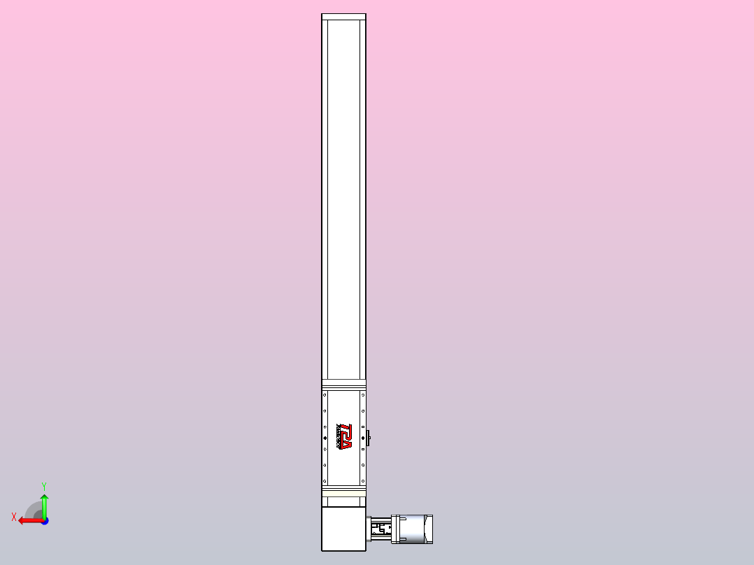 伺服电机集成皮带传动直线执行器TPA-OCB-140-256-L950-DR-J90-N3后视图