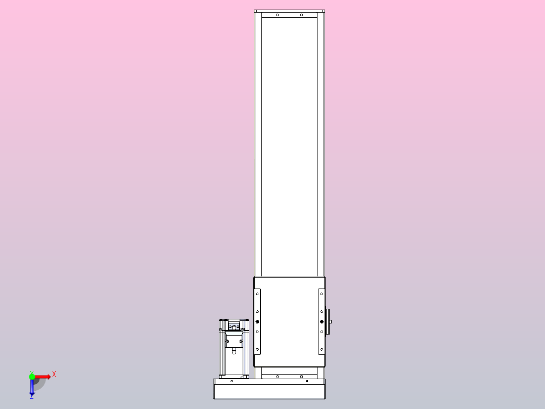 滚珠丝杠直线轴带导轨全封闭TPA-HCR-140D-2010C-L500-ML-C-P40-N3俯视图