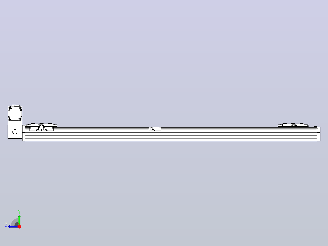 皮带直线轴双滑块型TPA-GCBS-80-P60-L475-LU-M20-N3右视图