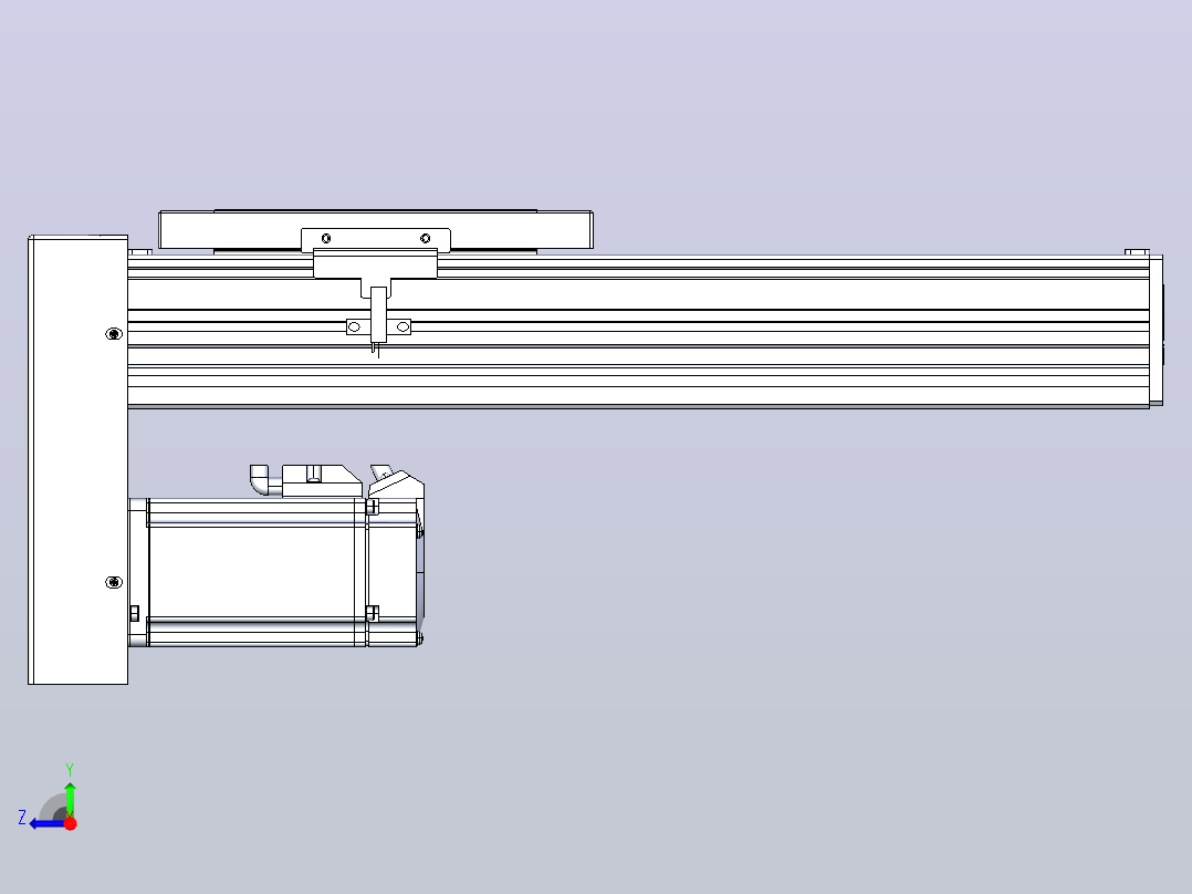 滚珠丝杠直线轴带导轨全封闭TPA-HCR-120D-1610C-L200-MP-Y-P40-N3右视图